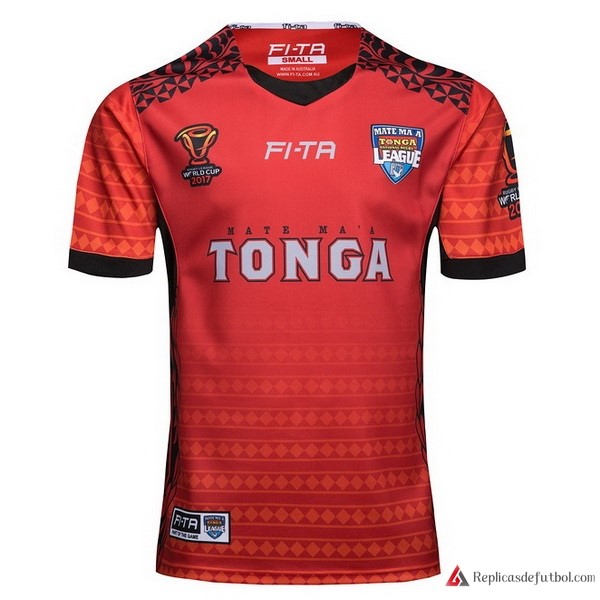 Camiseta Tonga RLWC Primera equipación 2017-2018 Rojo Rugby
